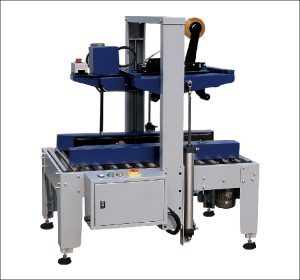Precintadora de cajas automática AUTO-TAPE con cabezal superior en columna