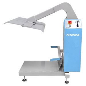 Prensa de contenedores TONNA1100 E1100L para contenedores de 1100 L, vista lateral